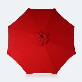 9" Auto Tilt Umbrella - DotBella Classic Red