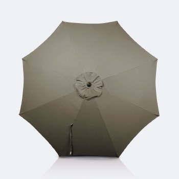 9' Auto Tilt Umbrella - DotBella Taupe