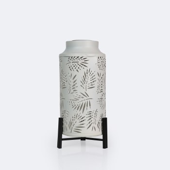 Metal Solar Lantern - White