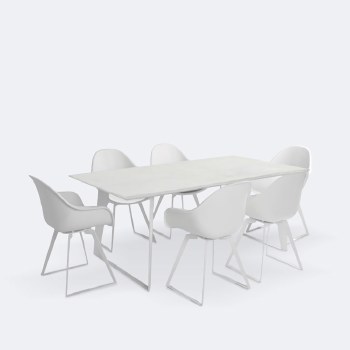 Ghost Dining Set - 6 Seats - White