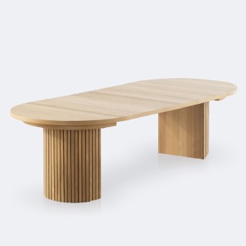 Transformer Table - Round - Scandinavian Oak - Seats up to 10