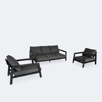 Switch Conversation Set  -Black Frame / Dotbella Thunder Grey Cushion