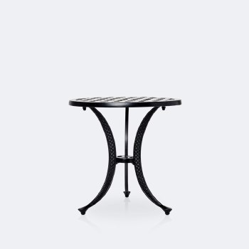 Weave 21" Round Side Table - Black Tippet