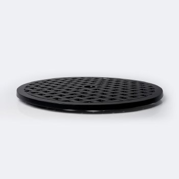 Weave 30" Round Lazy Susan - Black Tippet