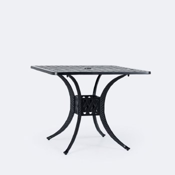 Weave 36" Square Dining Table- Black Tippet