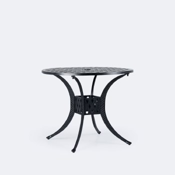 Weave 36" Round Dining Table- Black Tippet