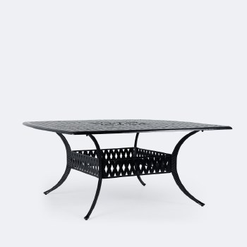 Weave 64" Square Dining Table- Black Tippet