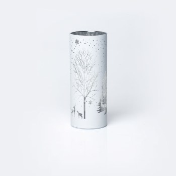 LED Cylinder Large-White Tree