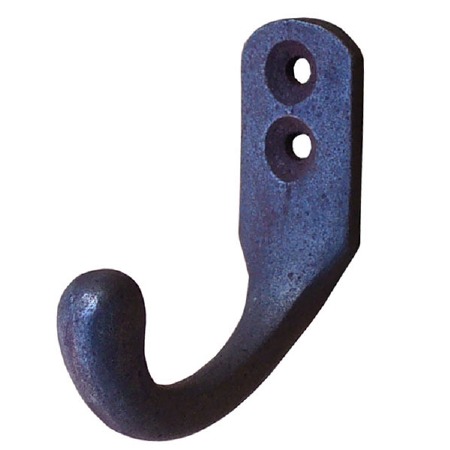 Plain Coat Hook 50mmWaxed Iron