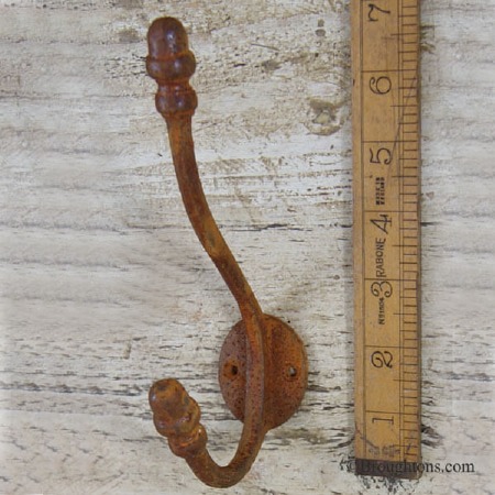 Acorn Hat & Coat Hook 170mmRusty Waxed Iron