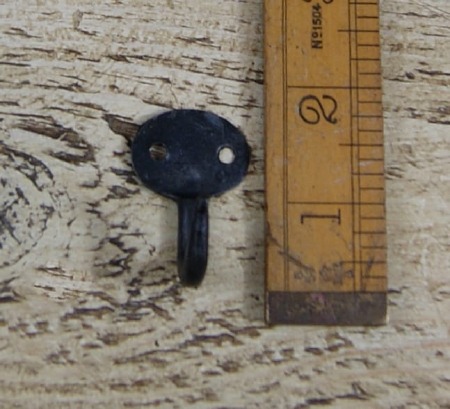 Bean Single Hook 40mm Waxed Iron