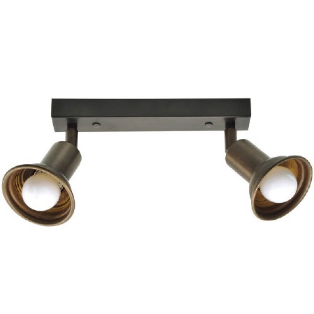 Genziana Double Spot Light 1412 E27 Bronzed