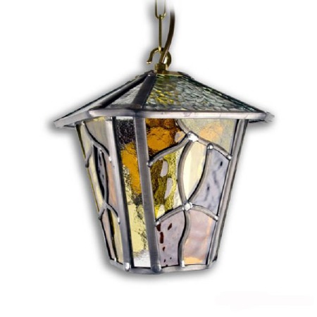 Chepstow Leaded Hanging Lantern Multi Colour