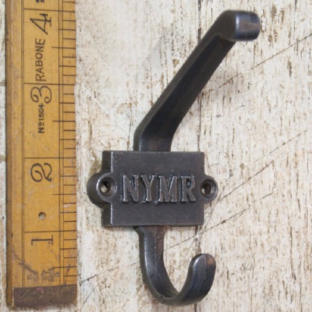 NYMR Hat & Coat Hook Waxed Cast Iron