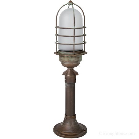 Torcia Small Post 1859 Aged Copper Opal Glass
