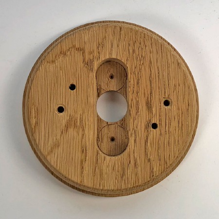 Dome Switch Circular Pattress Only Oak Unfinished Broughtons