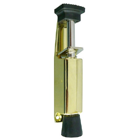 Small Foot Operated Door Holder Brass Finish