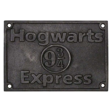 Hogwarts 9.3 4 Express Door Sign Aged Iron - Broughtons Lighting 