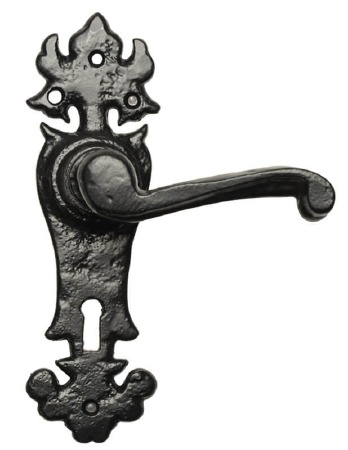 Kirkpatrick 2434 Door Handles Lock Plate Antique Black