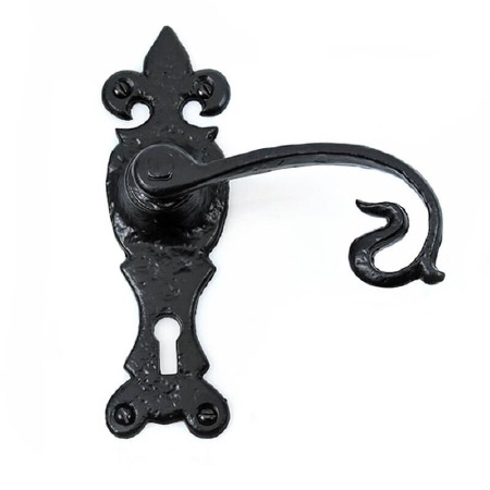 Kirkpatrick 2444 Door Handles Lock Plate Antique Black