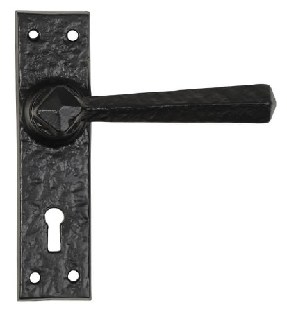 Kirkpatrick 2445 Door Handles Lock Plate Antique Black