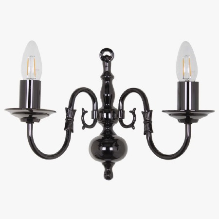 Flemish Double Wall Light Gunmetal - Broughtons Lighting & Ironmongery