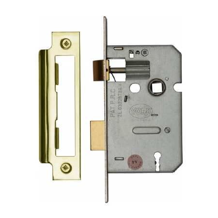 Heritage 3 Lever Sashlocks YKASL32 Polished Brass 2.5"