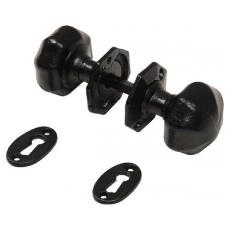 Kirkpatrick 3070 Octagonal Mortice Door Knobs Antique Black