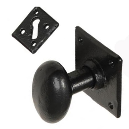 Kirkpatrick 3075 Oval Mortice Door Knobs Antique Black