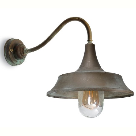 Atelier Outdoor Wall Light 3123 Aged Copper Clear Glass