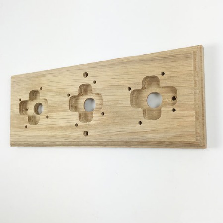 Wooden Mounting Pattress to suit 3 Gang Dome Switches
