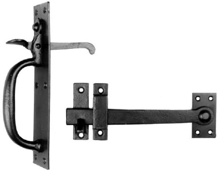Kirkpatrick 4320 Heavy Suffolk Thumb Latch Smooth Black