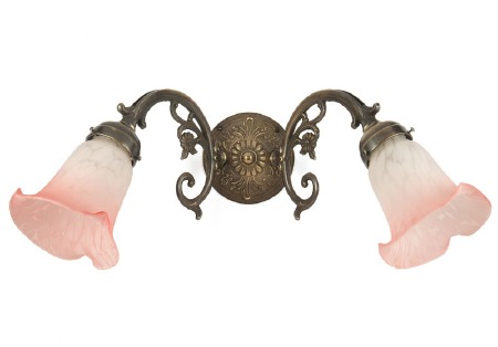 45º Large Double Wall Light Bronze