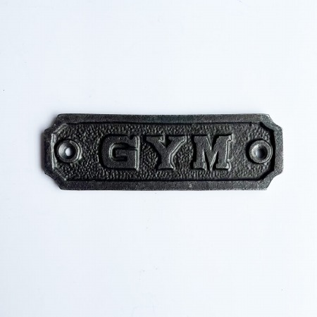 Gym - Cast Iron Door Sign