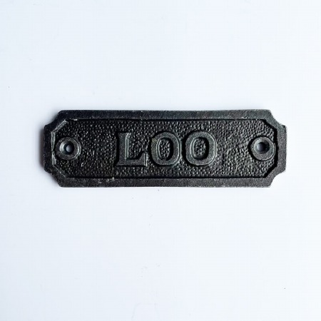 Loo - Cast Iron Door Sign