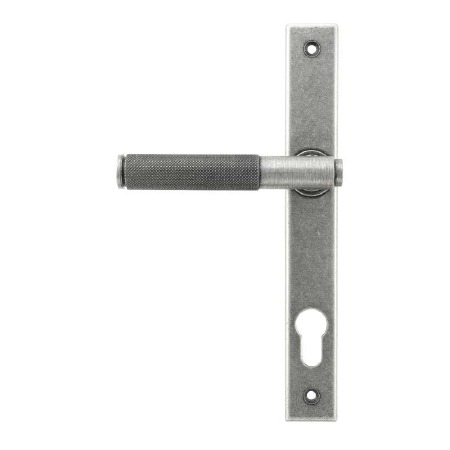 From The Anvil Door Handle Brompton Espag Slimline Lock Set Pewter