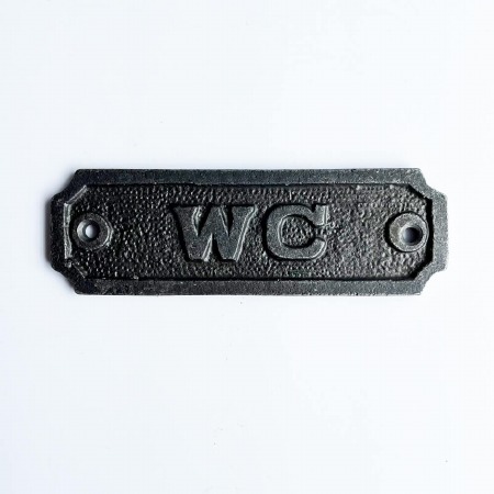 WC - Cast Iron Door Sign