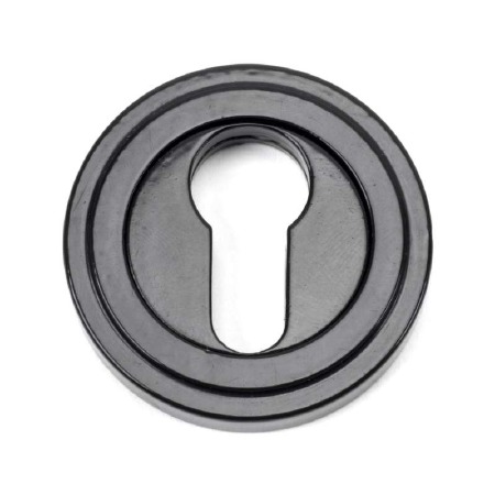 From The Anvil Round Euro Profile Escutcheon Art Deco Black