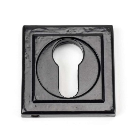 From The Anvil Round Euro Profile Escutcheon Square Black