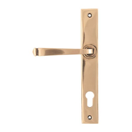 From The Anvil Avon Slimline Espag Door Lock Handles Polished Bronze