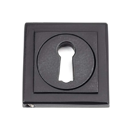 From The Anvil Round Escutcheon Square Matt Black