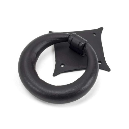 From The Anvil Ring Door Knocker Matt Black 49594