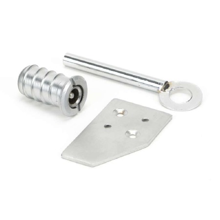 From The Anvil Key Flush Sash Stops Satin Chrome