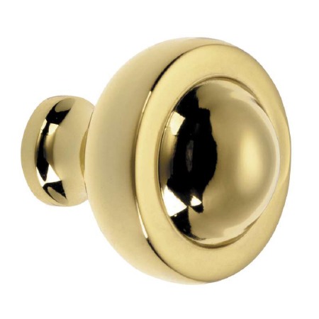 Croft 5110 Planet Cabinet Knob Polished Brass Unlacquered