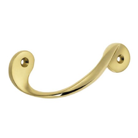 Croft 5207 Twist Cabinet Handle Polished Brass Unlacquered