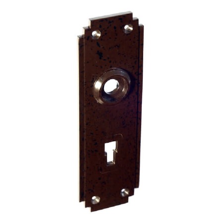 BROLITE 6050 Bakelite Lock Back-plate ONLY Walnut