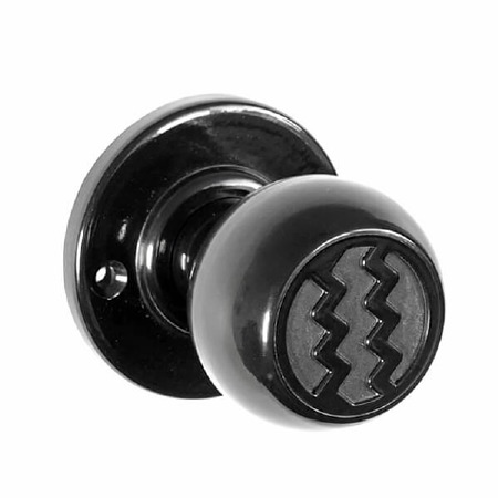 Bakelite Ritz Door Knobs on Round Rose Black