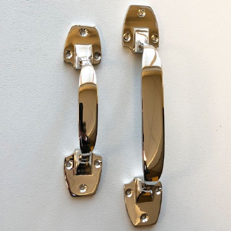Art Deco Pull Handles 153mm Polished Chrome
