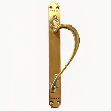 Door Pull Handle Decorative Renovated Brass Right Hand
