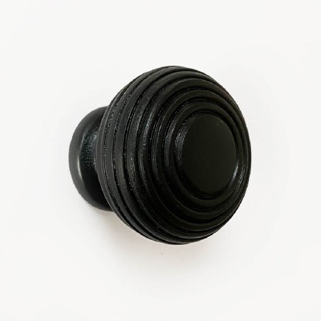 Beehive Cupboard Knob 40mm Ebonized Wood